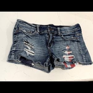 SP Black Label / Nordstrom American Flag denim jean shorts